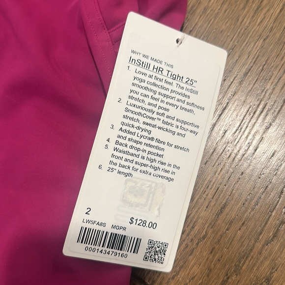 Lululemon inStill Tights 25” in Pomegranate - Picture 2 of 2